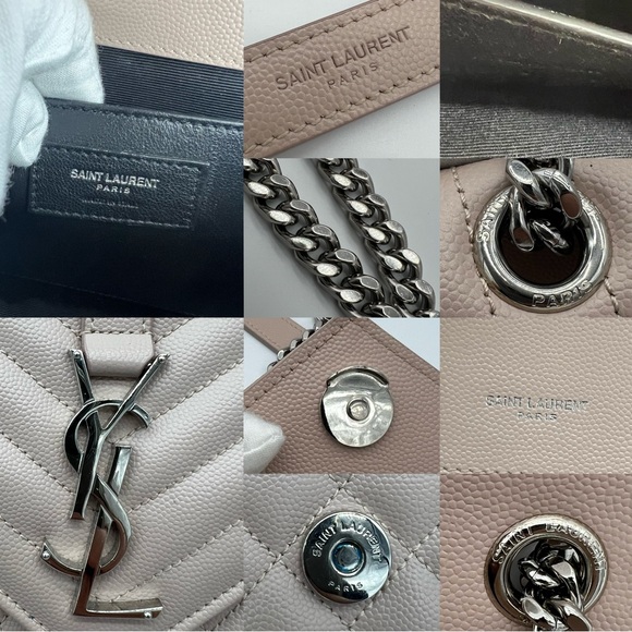 Authentic Envelope medium grained calfskin chain bag - Picture 6 of 17